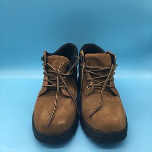 Brown Men‘s Boots Ankle Warm Snow Boots Winter Lace Up Flat Bootie